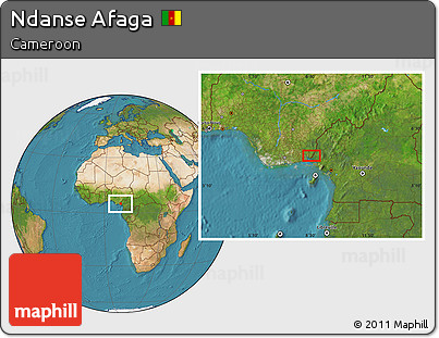 Satellite Location Map of Ndanse Afaga