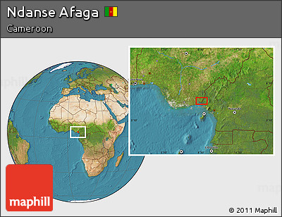 Satellite Location Map of Ndanse Afaga