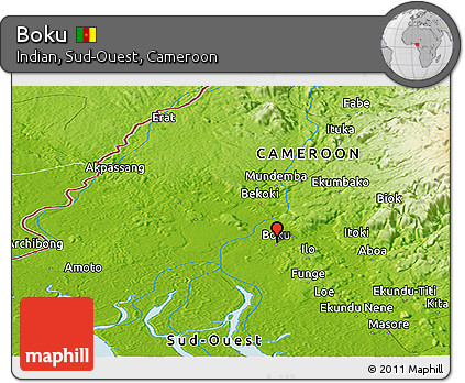 Physical Panoramic Map of Boku
