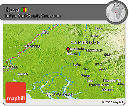 Physical Panoramic Map of Ikasa