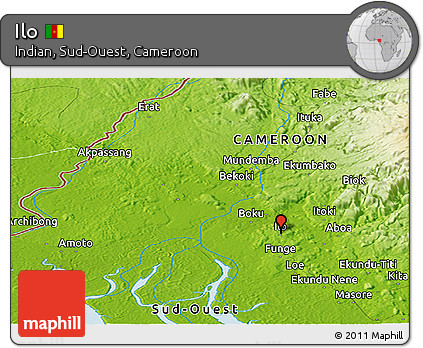 Physical Panoramic Map of Ilo