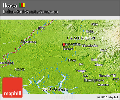 Physical Panoramic Map of Ikasa