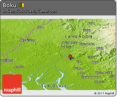 Physical Panoramic Map of Boku