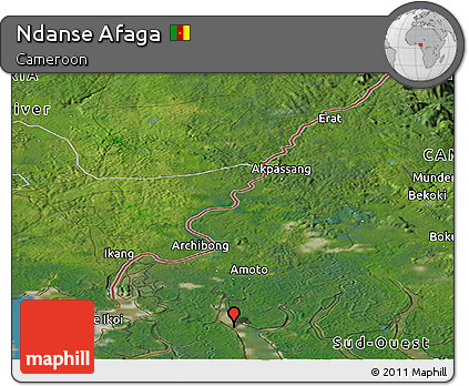 Satellite Panoramic Map of Ndanse Afaga