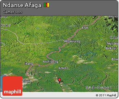 Satellite Panoramic Map of Ndanse Afaga