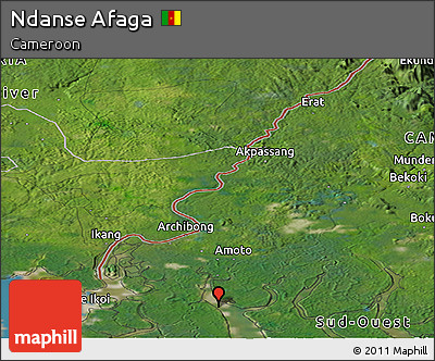 Satellite Panoramic Map of Ndanse Afaga
