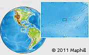 Physical Location Map of the area around 4° 53' 57" N, 90° 52' 30" W