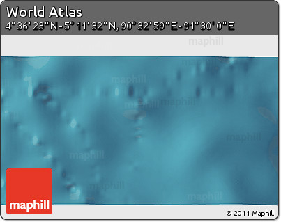 Satellite 3D Map of the Area around 4° 53' 57" N, 91° 1' 30" E