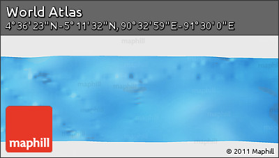 Physical Panoramic Map of the Area around 4° 53' 57" N, 91° 1' 30" E