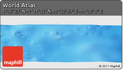 Physical Panoramic Map of the Area around 4° 53' 57" N, 91° 1' 30" E