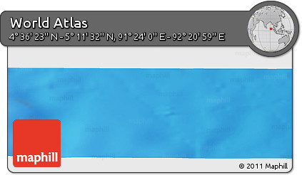 Physical Panoramic Map of the Area around 4° 53' 57" N, 91° 52' 30" E