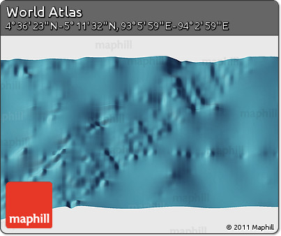 Satellite 3D Map of the Area around 4° 53' 57" N, 93° 34' 29" E