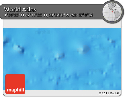 Physical 3D Map of the Area around 4° 53' 57" N, 93° 25' 30" W