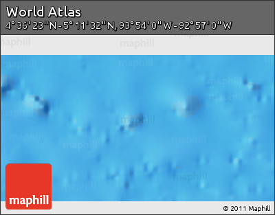 Physical 3D Map of the Area around 4° 53' 57" N, 93° 25' 30" W
