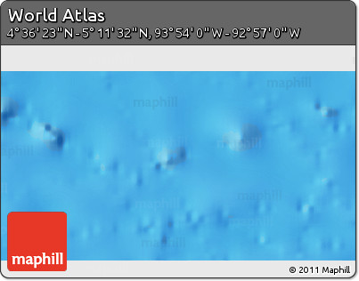 Physical 3D Map of the Area around 4° 53' 57" N, 93° 25' 30" W