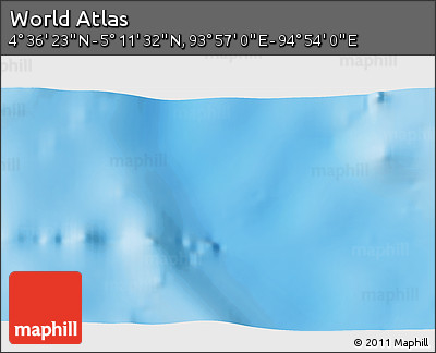 Physical 3D Map of the Area around 4° 53' 57" N, 94° 25' 30" E