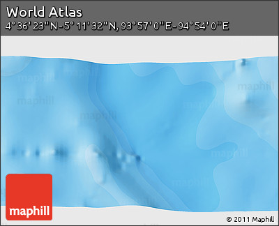 Political 3D Map of the Area around 4° 53' 57" N, 94° 25' 30" E