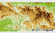Physical 3D Map of the area around 4° 53' 57" N, 96° 7' 30" E