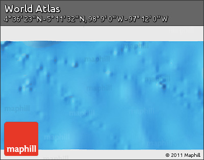 Physical 3D Map of the Area around 4° 53' 57" N, 97° 40' 30" W