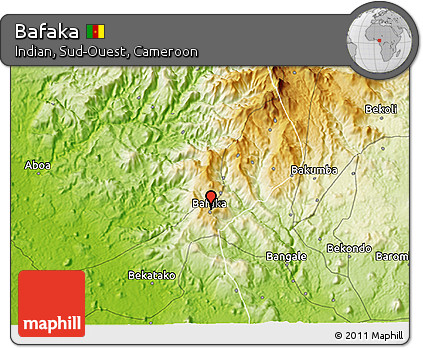 Physical 3D Map of Bafaka