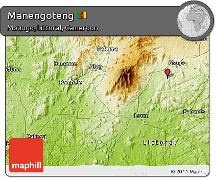 Physical 3D Map of Manengoteng