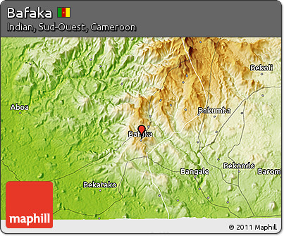 Physical 3D Map of Bafaka