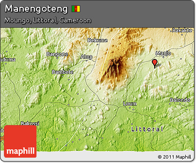 Physical 3D Map of Manengoteng