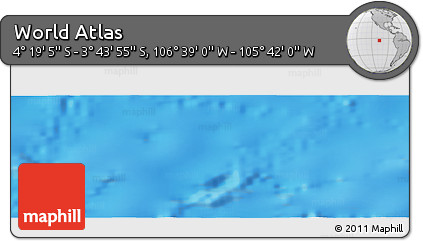 Physical Panoramic Map of the Area around 4° 1' 30" S, 106° 10' 30" W