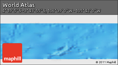Physical Panoramic Map of the Area around 4° 1' 30" S, 106° 10' 30" W