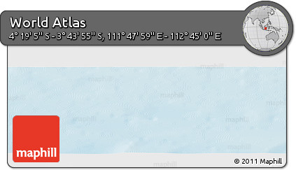 Physical Panoramic Map of the Area around 4° 1' 30" S, 112° 16' 30" E