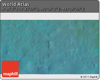 Satellite 3D Map of the Area around 4° 1' 30" S, 113° 7' 30" E