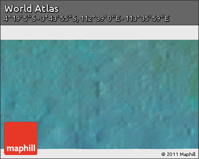 Satellite 3D Map of the Area around 4° 1' 30" S, 113° 7' 30" E
