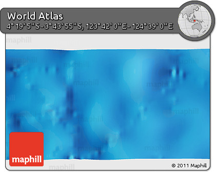 Physical 3D Map of the Area around 4° 1' 30" S, 124° 10' 30" E
