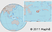 Gray Location Map of the area around 4° 1' 30" S, 125° 52' 30" E