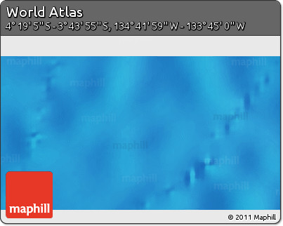 Shaded Relief 3D Map of the Area around 4° 1' 30" S, 134° 13' 29" W