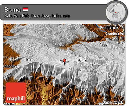 Physical 3D Map of Boma