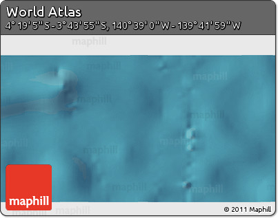 Satellite 3D Map of the Area around 4° 1' 30" S, 140° 10' 30" W