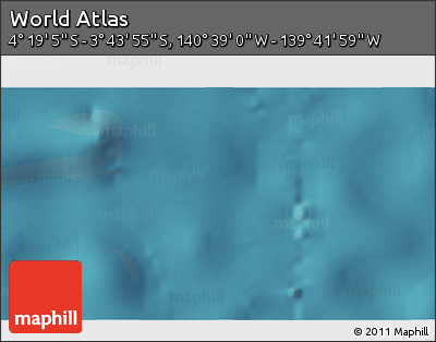 Satellite 3D Map of the Area around 4° 1' 30" S, 140° 10' 30" W