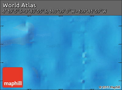 Physical Map of the Area around 4° 1' 30" S, 140° 10' 30" W