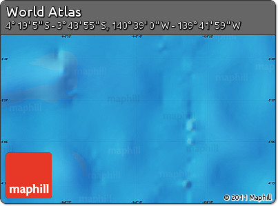 Physical Map of the Area around 4° 1' 30" S, 140° 10' 30" W