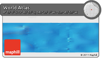 Physical Panoramic Map of the Area around 4° 1' 30" S, 140° 10' 30" W