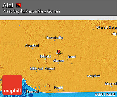 Political 3D Map of Alai