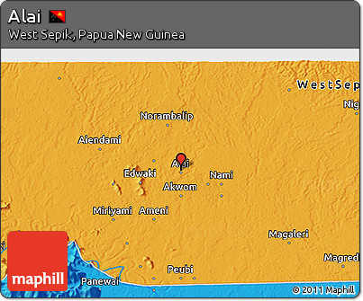 Political 3D Map of Alai