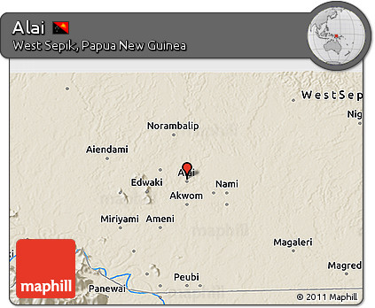 Shaded Relief 3D Map of Alai