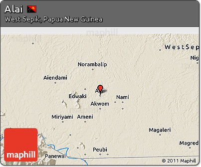 Shaded Relief 3D Map of Alai