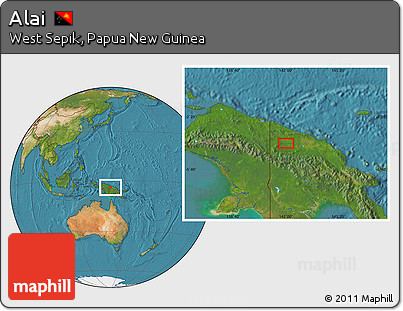 Satellite Location Map of Alai