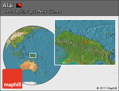 Satellite Location Map of Alai