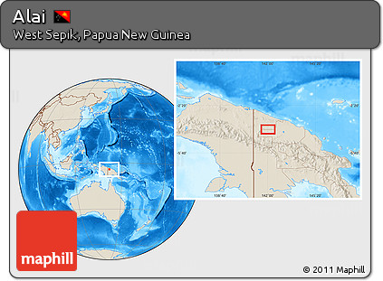 Shaded Relief Location Map of Alai