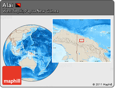 Shaded Relief Location Map of Alai