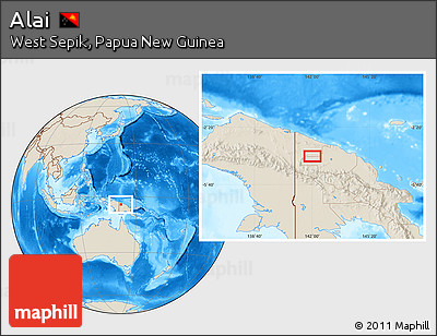 Shaded Relief Location Map of Alai
